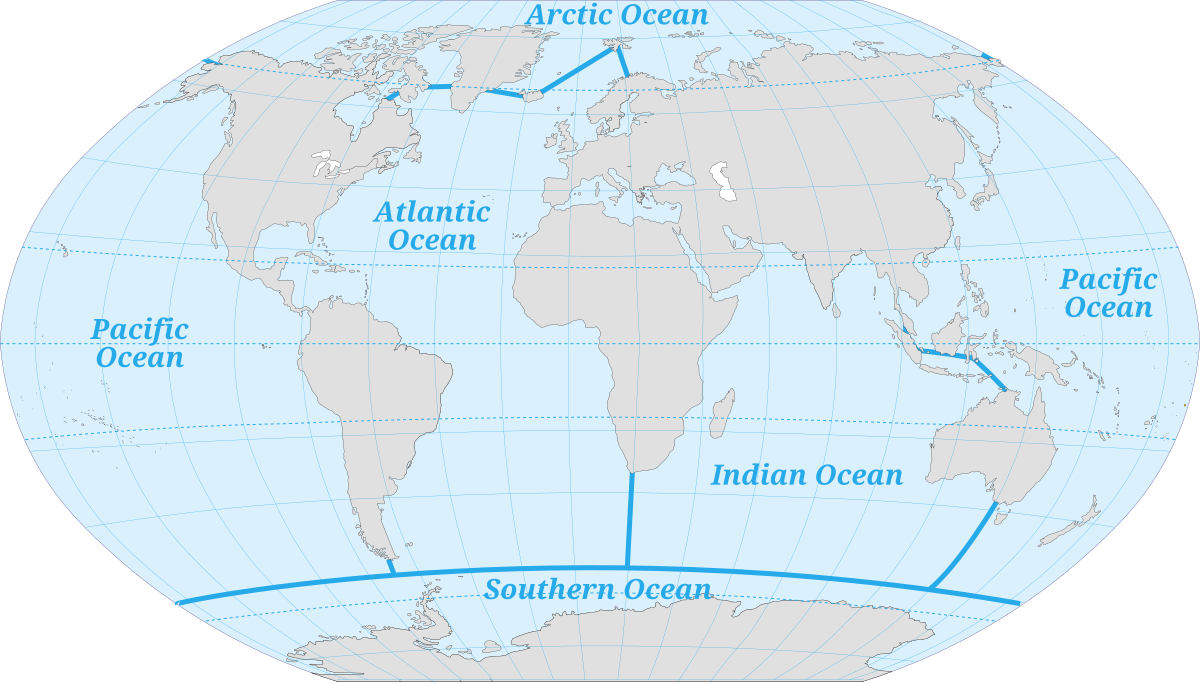 continents and oceans of the world