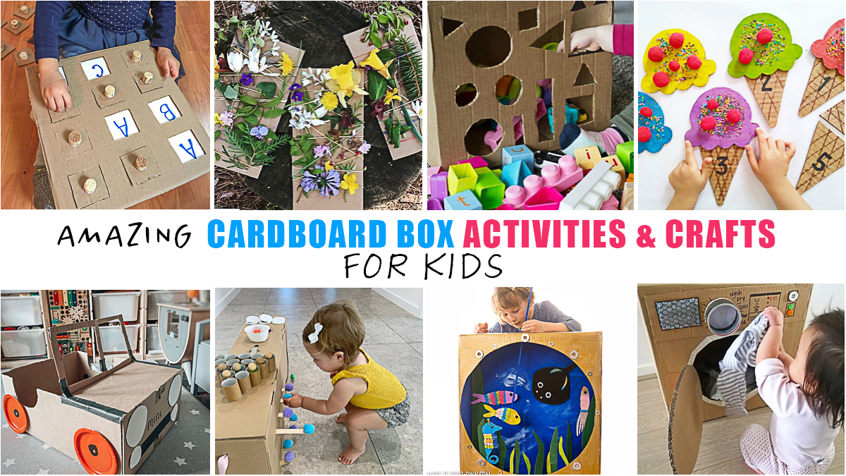 97 Cardboard Box Activities & Crafts for Kids - HAPPY TODDLER PLAYTIME
