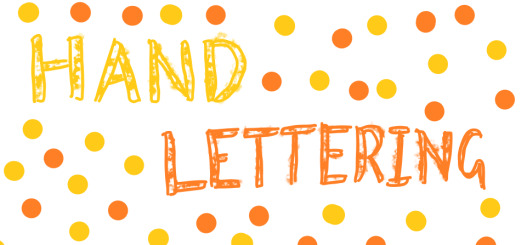 The word hand-lettering is written.