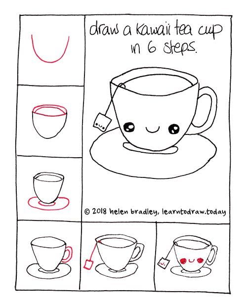 Cute Kawaii Cup Of Coffee Black And White Ilustration Outline Sketch  Drawing Vector, Kawaii Drawing, Coffee Drawing, Wing Drawing PNG and Vector  with Transparent Background for Free Download