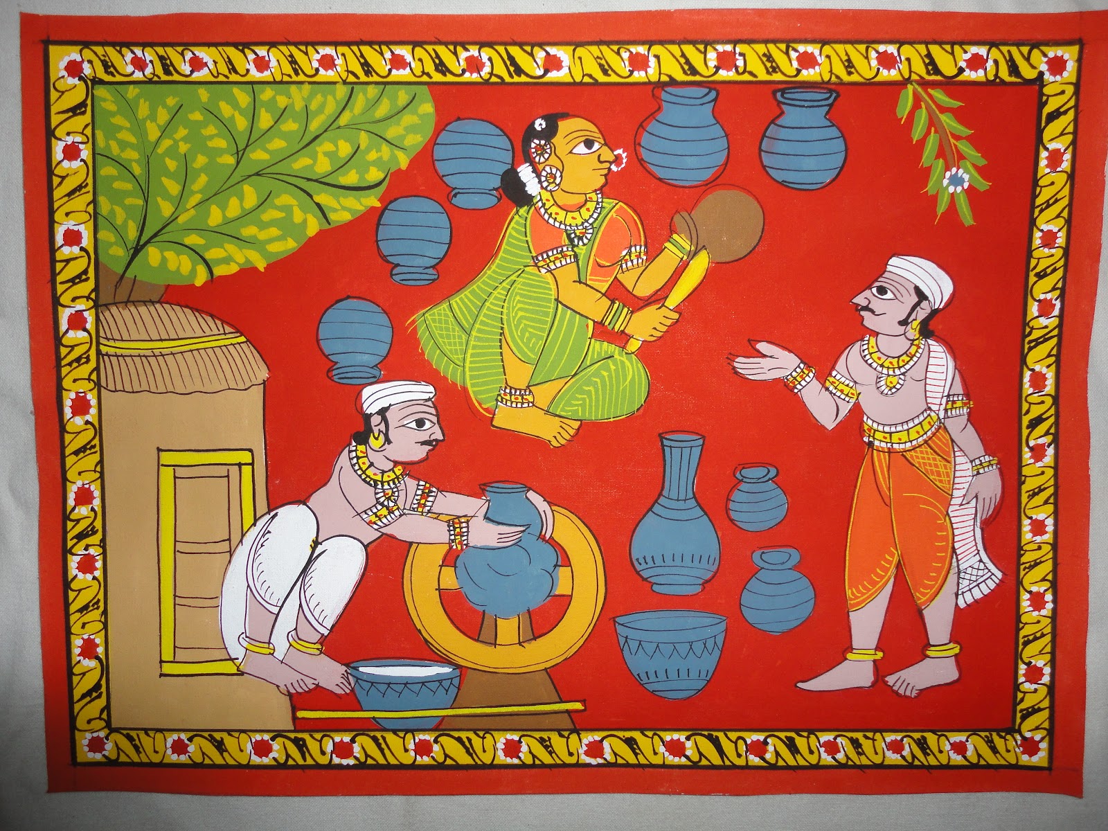 Telangana Cheriyal Scroll Painting