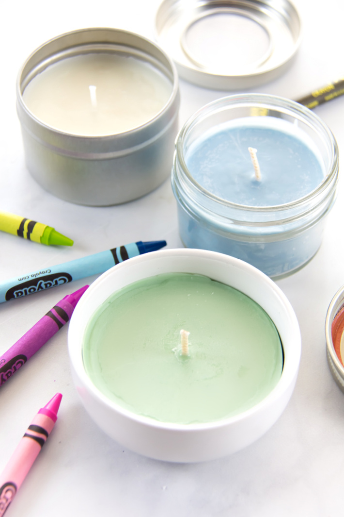Make Homemade Candles with Crayons and Soy Wax • Kids Activities